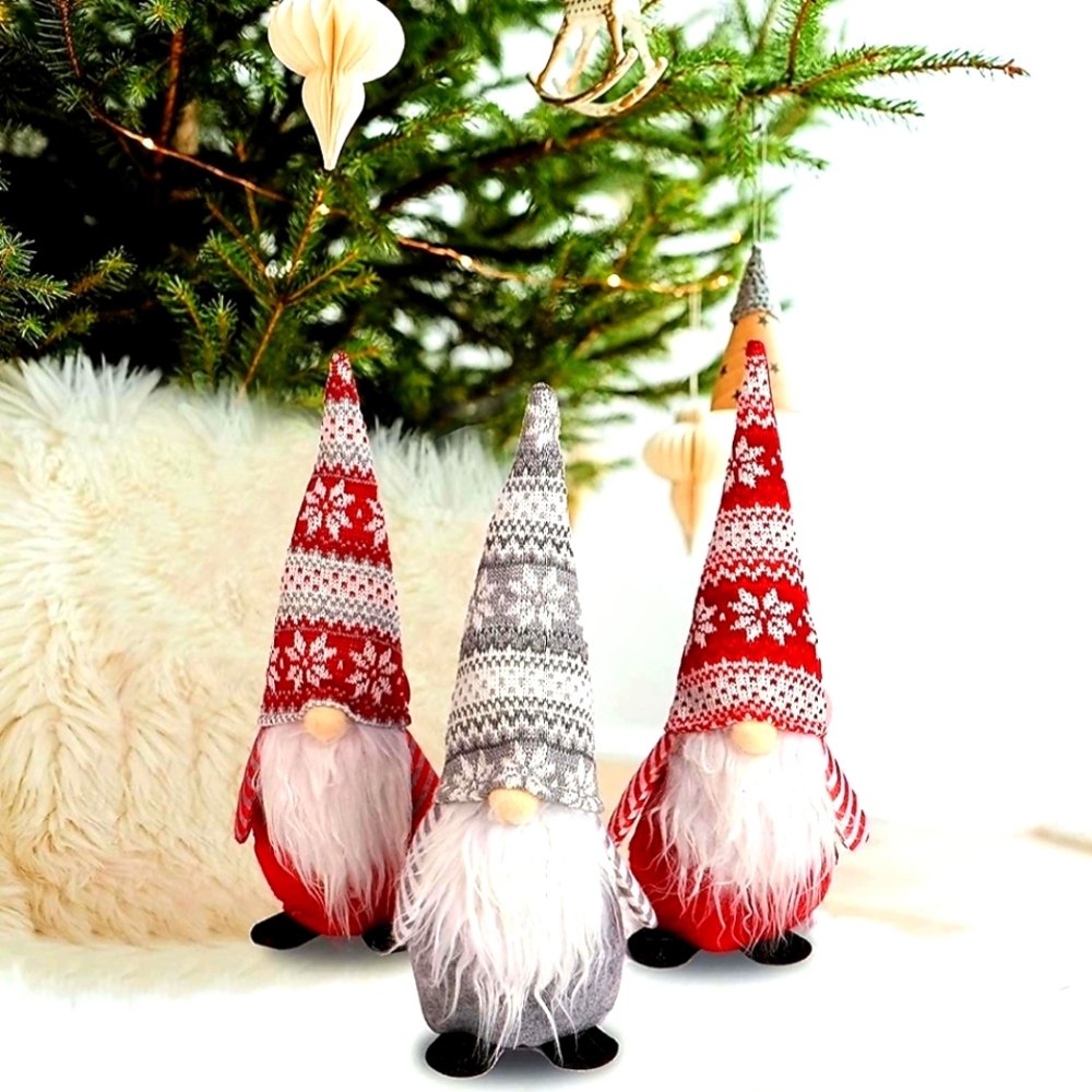 BUNDLE OF THREE (3) CHRISTMAS GNOMES NORDIC PRINT 14 "